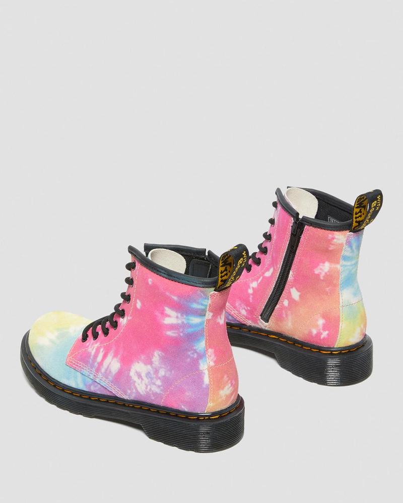 Kids' Dr Martens Junior 1460 Tie Dye Lace Up Boots Multicolor | AU 689MQZ